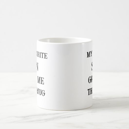 母おもしろいの日が私の息子のお気に入りの声を出すこと コーヒーマグカップ (中央)