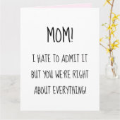 母おもしろいの日すべてについて正しかった カード (黄色い花)