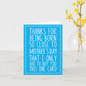 母おもしろいの日と誕生日を合わせた カード (黄色い花)