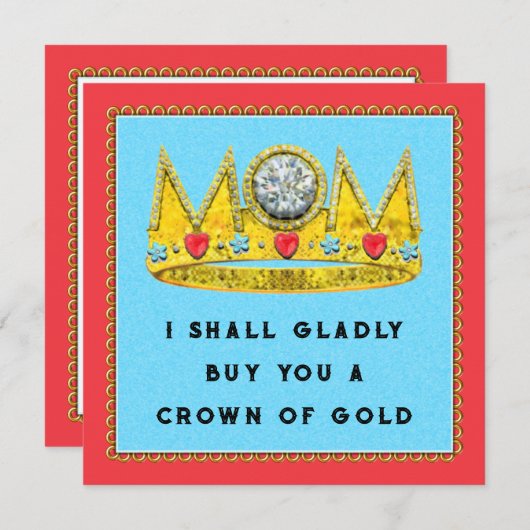 母おもしろいの日のカード カード (正面/裏面)