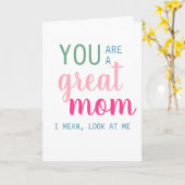 母おもしろいの日のカード カード (黄色い花)