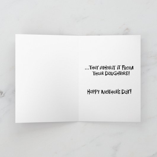 母おもしろいの日のカード：娘 カード (内部)