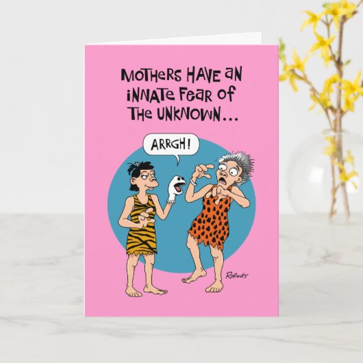 母おもしろいの日のカード：娘 カード (黄色い花)