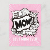 母おもしろいの日のサンキューカード ポストカード (正面)