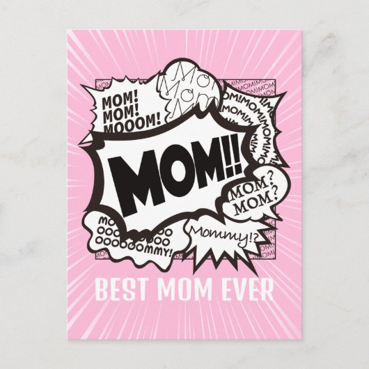 母おもしろいの日のサンキューカード ポストカード (正面)