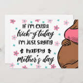 母おもしろいの日のベビーバンプから母の日 シーズンカード (正面/裏面)