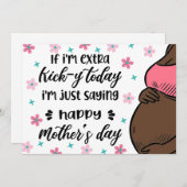 母おもしろいの日のベビーバンプから母の日 シーズンカード (正面/裏面)