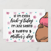 母おもしろいの日のベビーバンプから母の日 シーズンカード (正面/裏面)