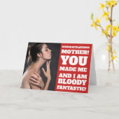 母おもしろいの日の写真グリーティングカード カード (黄色い花)