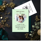 母おもしろいの日の娘からのハート写真 シーズンカード