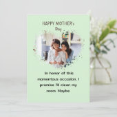 母おもしろいの日の娘からのハート写真 シーズンカード (スタンド正面)