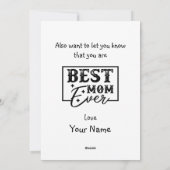 母おもしろいの日の娘からのハート写真 シーズンカード (裏面)