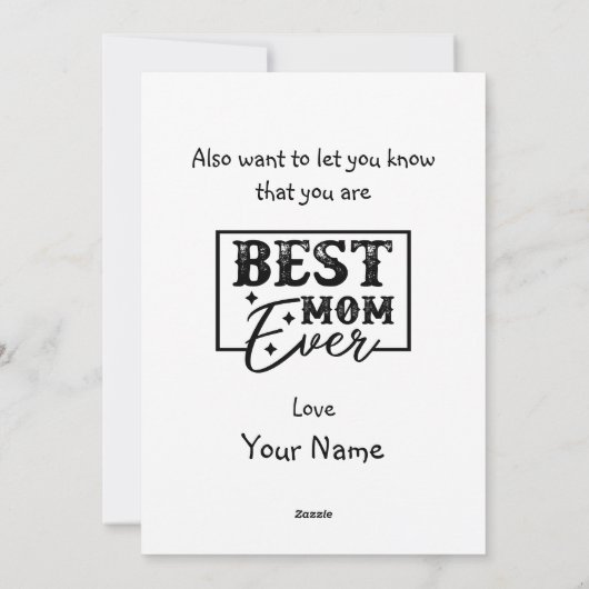 母おもしろいの日の娘からのハート写真 シーズンカード (裏面)