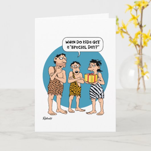 母おもしろいの日の挨拶 カード (黄色い花)