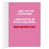 母おもしろいの日の母のタトゥーカード (内側 (右))