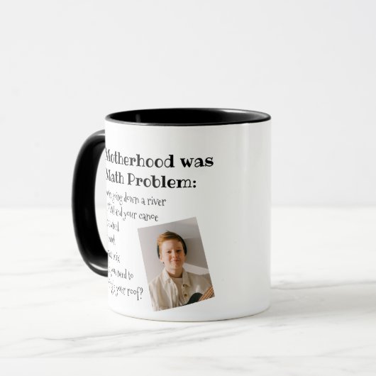 母おもしろいの日の母親写真 マグカップ (正面左)