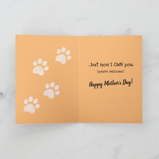 母おもしろいの日の猫から – 私はあなたを所有 カード (内部)