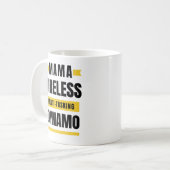 母おもしろいの日の疲れ無き数々の仕事場 コーヒーマグカップ (正面左)