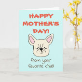 母おもしろいの日カードおもしろカード愛犬家 カード (黄色い花)