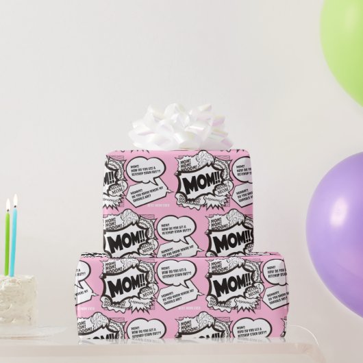 母おもしろいの日サンキューカード ラッピングペーパー (パーティーギフト)