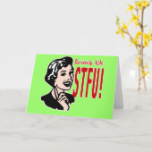 母おもしろいの日デザイン カード (黄色い花)