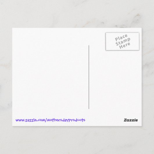 母おもしろいの日デザイン ポストカード (裏面)