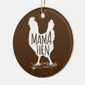 母おもしろいの日マママヘンチキンギフトママファーム セラミックオーナメント (左)