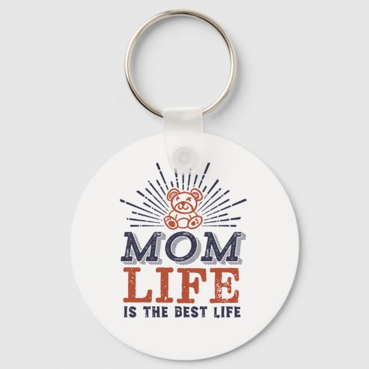 母おもしろいの日ユーモア母の人生は生最高の命 キーホルダー (正面)