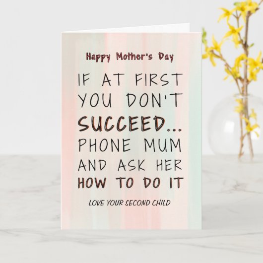 母おもしろいの日取りお気に入りの証 カード (黄色い花)