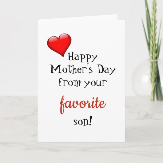 母おもしろいの日帰りカーお気に入りのド カード (正面)