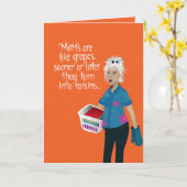 母おもしろいの日札 カード (黄色い花)