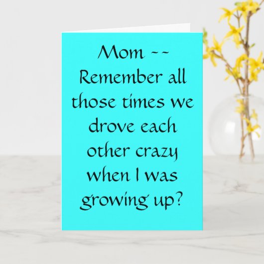 母おもしろいの日札 カード (黄色い花)