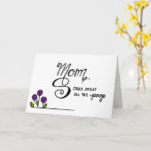 母おもしろいの日札 カード (黄色い花)