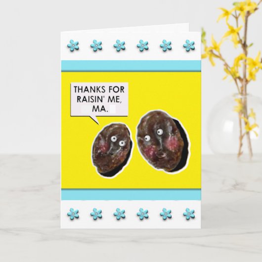 母おもしろいの日札 カード (黄色い花)