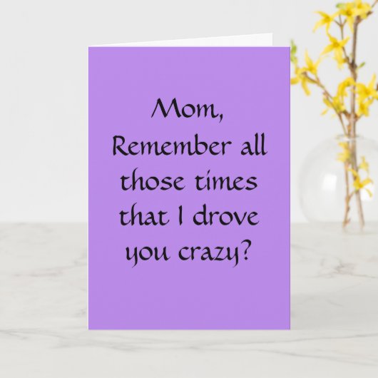 母おもしろいの日札 カード (黄色い花)