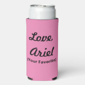 母おもしろいの日 – ピンクと黒 –  スリム缶クーラー (Seltzer裏面)