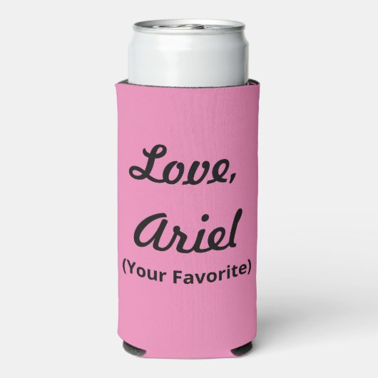 母おもしろいの日 – ピンクと黒 –  スリム缶クーラー (Seltzer裏面)