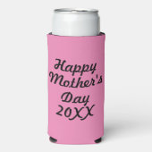 母おもしろいの日 – ピンクと黒 –  スリム缶クーラー (Seltzer正面)