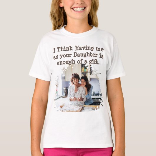 母おもしろいの日 – 娘 Tシャツ (正面)