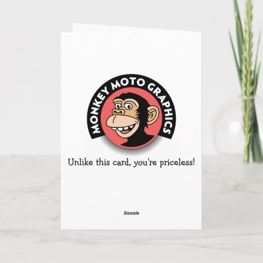 母おもしろいの日：息子から カード (裏面)