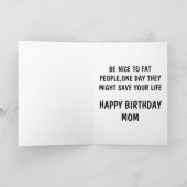 母おもしろいの誕生日 カード (内部)