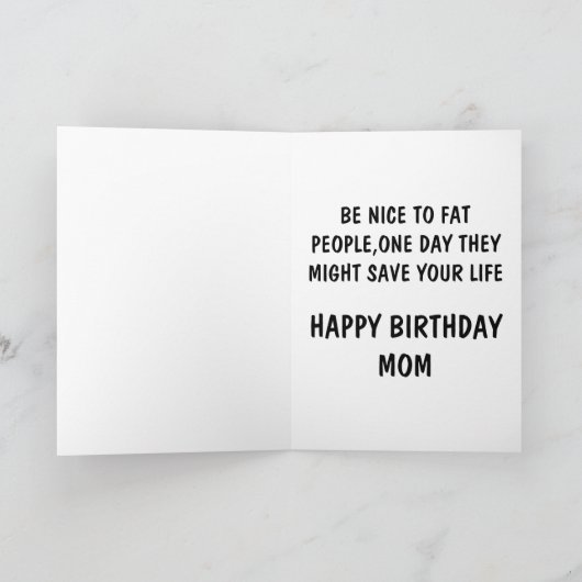 母おもしろいの誕生日 カード (内部)