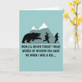 母おもしろいの誕生日 カード (黄色い花)