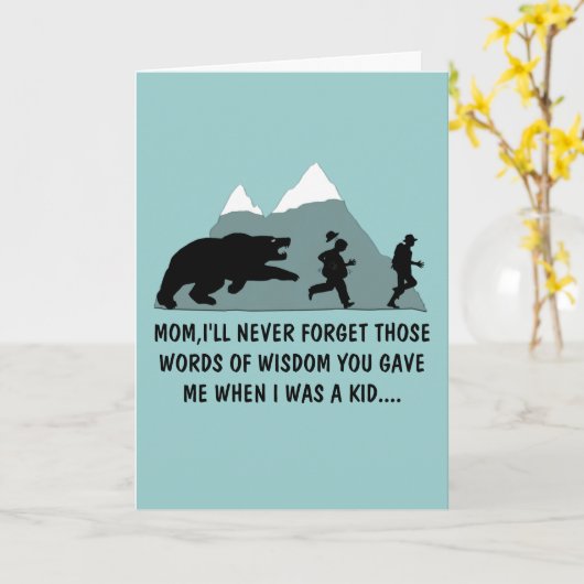 母おもしろいの誕生日 カード (黄色い花)