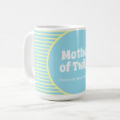 母おもしろいはツインズパステルストライプコーヒーマグ コーヒーマグカップ (正面左)