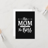 母おもしろいはボス母の日 カード (正面/裏面インサイチュ)