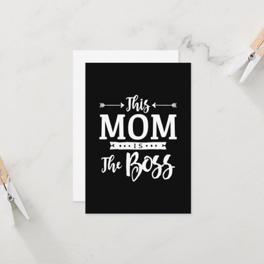 母おもしろいはボス母の日 カード (正面/裏面インサイチュ)