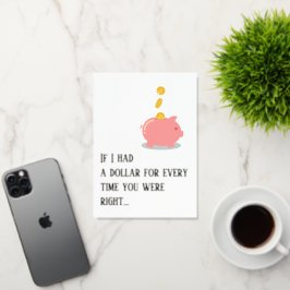 母おもしろいは正しかった、ピギー銀行の母の日金ゴールド 箔シーズンカード