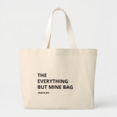 母おもしろいは私のバッグ以外のすべてを生きる ラージトートバッグ (正面)
