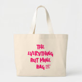 母おもしろいは私のバッグ以外のすべてを生きる ラージトートバッグ (正面)